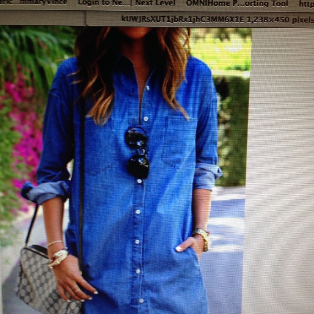 Everlane denim shirtdress XS - Picture 2 of 8